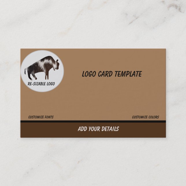 Prehistoric Furry Bull Bison Business Card (Front)