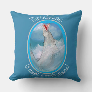Prehistoric Giant Water Lizard, - Masasaurus Thro Throw Pillow