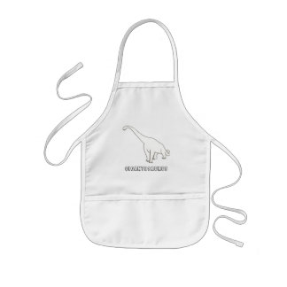 Prehistoric Gigantosaurus color in aprons