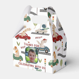 Prehistoric Groups of Colorful Dinosaurs Picture Favor Boxes