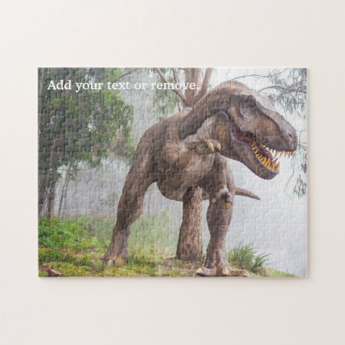 Prehistoric jurassic tyranosaurus rex dinosaur jigsaw puzzle