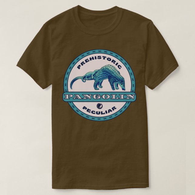 Prehistoric Peculiar Pangolin T-Shirt (Design Front)
