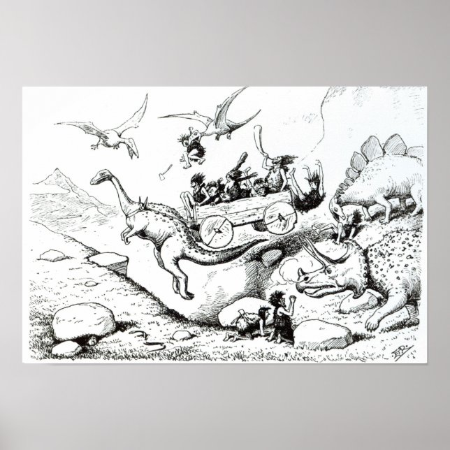 Prehistoric Peeps, 1894 Poster (Front)