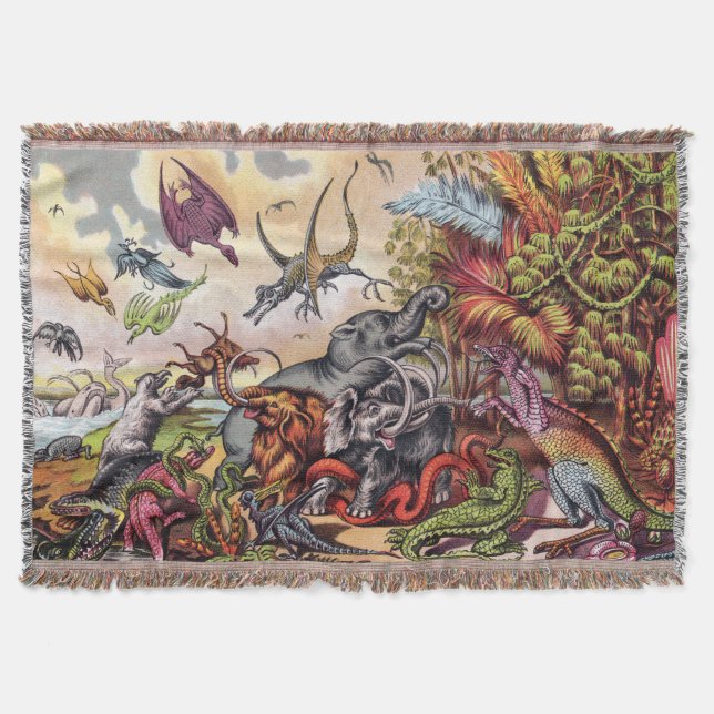 Prehistoric Playground Throw Blanket (Front)