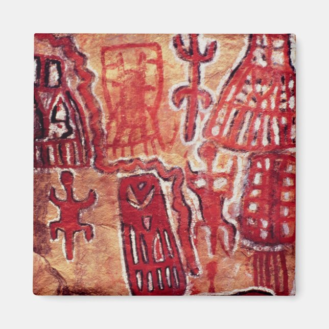 Prehistoric rock painting magnet (Front)