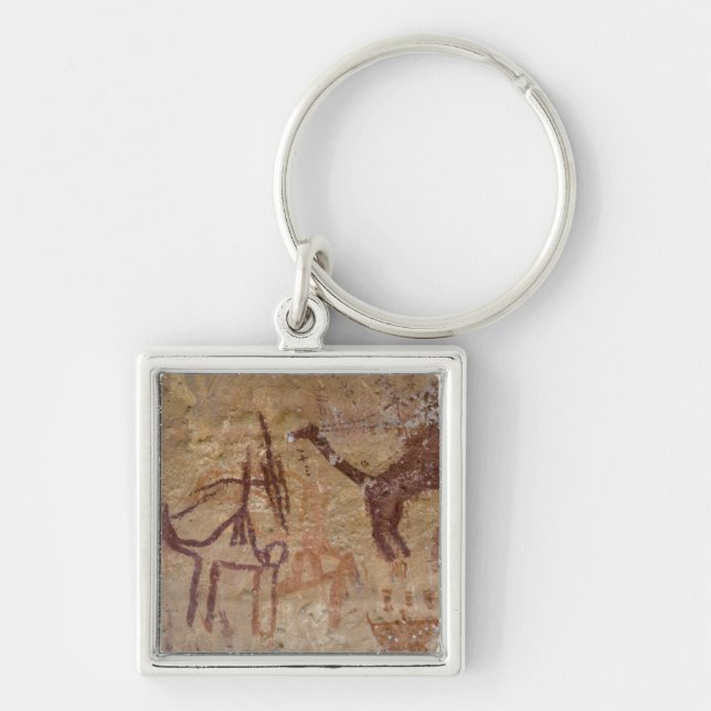 Prehistoric rock paintings with camels and keychain (Front)