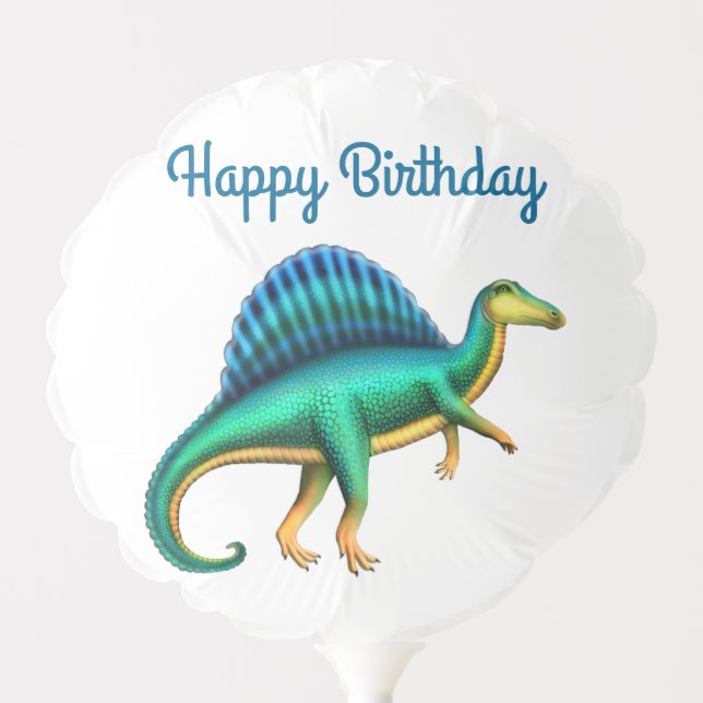 Prehistoric Spinosaurus Dinosaur Birthday Balloon (Front)