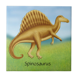 Prehistoric Spinosaurus Dinosaur Ceramic Tile