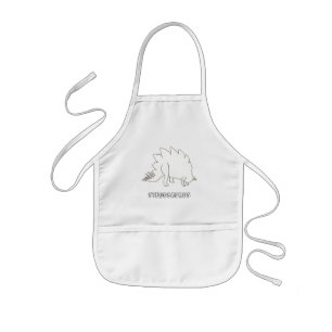 Prehistoric Stegosaurus coloring aprons