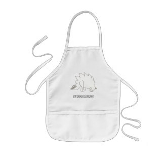 Prehistoric Stegosaurus coloring aprons