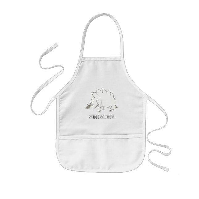 Prehistoric Stegosaurus coloring aprons (Front)