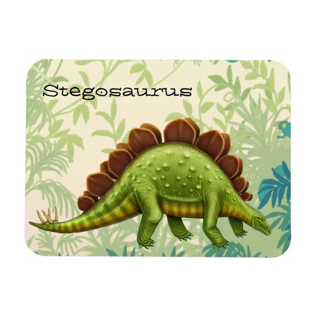 Prehistoric Stegosaurus Dinosaur Magnet (Horizontal)