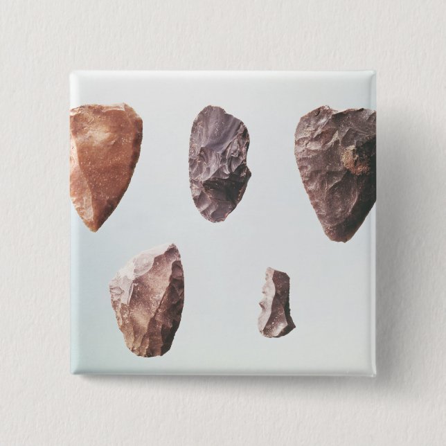 Prehistoric stone tools, from Grotte de Pinback Button (Front)