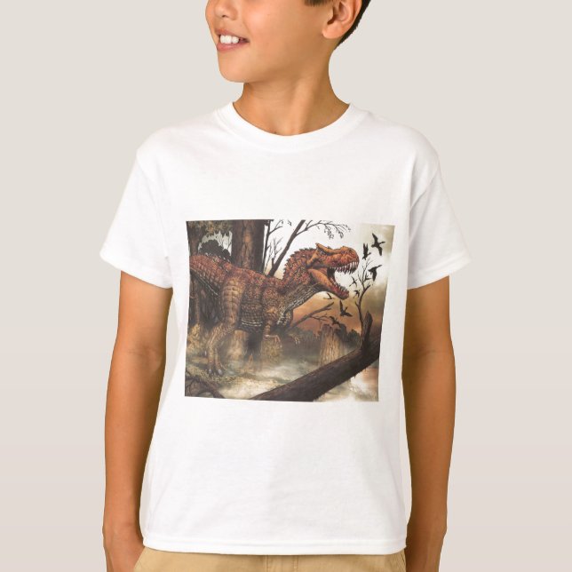 Prehistoric Tyrant: T-Rex Dinosaur Art Graphic T-S T-Shirt (Front)