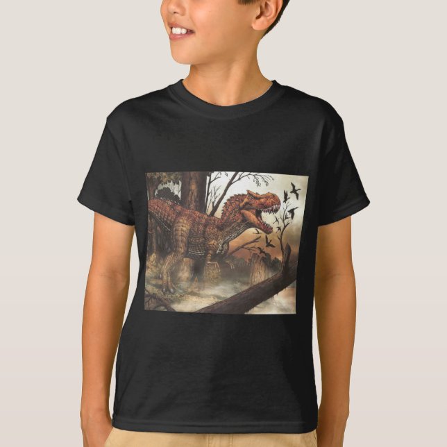 Prehistoric Tyrant: T-Rex Dinosaur Art Graphic T-S T-Shirt (Front)