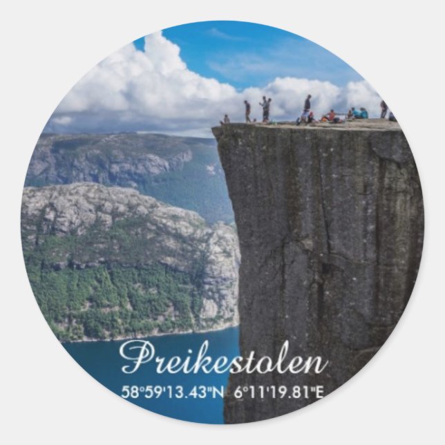 Preikestolen, Norway Classic Round Sticker (Front)