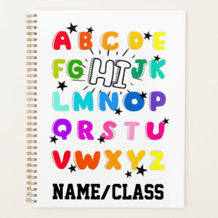 PreK Kindergarten Hi Alphabet Back To School, ABC Planner