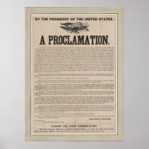 Preliminary Emancipation Proclamation Broadside Poster