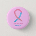 Premature Birth Awareness Ribbon Custom Pin at Zazzle