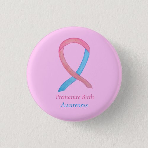 Premature Birth Awareness Ribbon Custom Pin