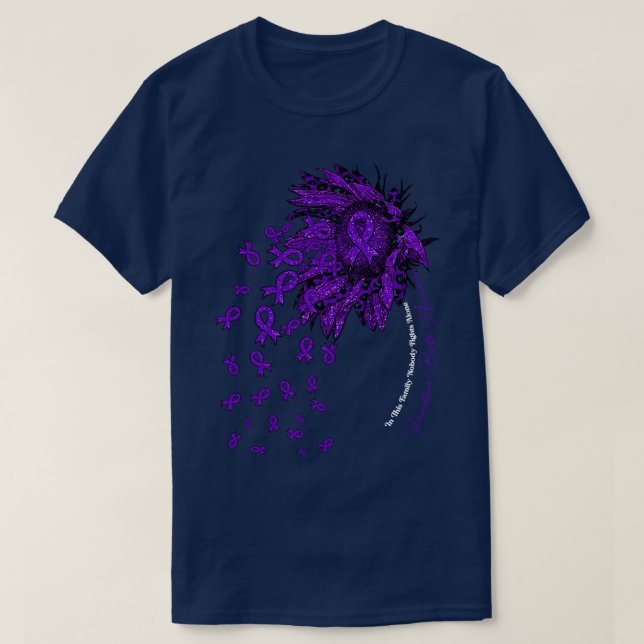 Premature Birth Awareness sunflower nobody fights  T-Shirt (Design Front)