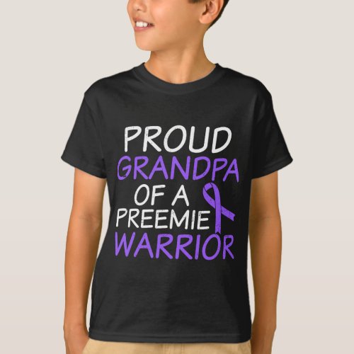 Premature Birth  Proud Grandpa Of A Preemie Gift T_Shirt