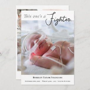 Premie Photo Baby Announcement