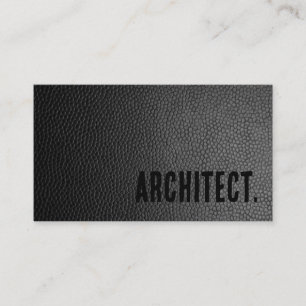 Premier Black Faux Leather Architect Business Card