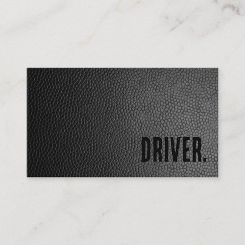 Premier Black Faux Leather Driver Business Card