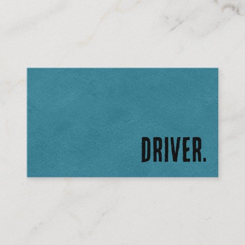 Premier Blue Faux Leather Driver Business Card