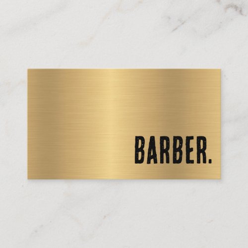 Premier Faux Gold Barber Business Card