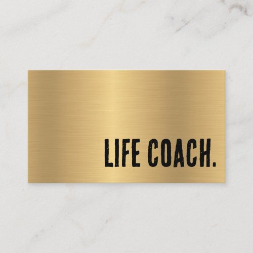 Premier Faux Gold Life Coach Business Card