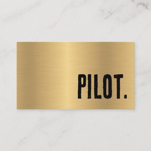 Premier Faux Gold Pilot Business Card