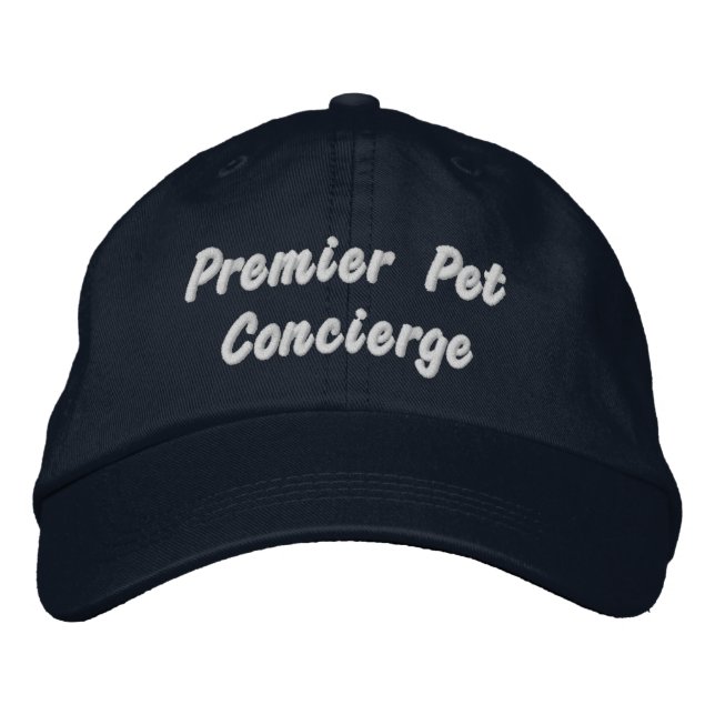 Premier Pet Concierge  Pet Business Embroidered Baseball Cap (Front)
