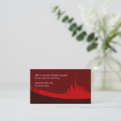 Premier Real Estate Red Custom Business Cards (Standing Front)