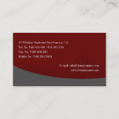 Premier Real Estate Red Custom Business Cards (Back)
