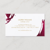 Premium Abstract Deep Ruby Red Brushstrokes Business Card (Back)