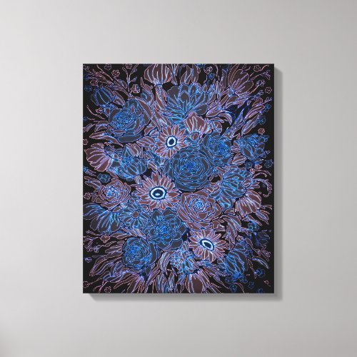 Premium Abstract Floral Painting Canvas Print