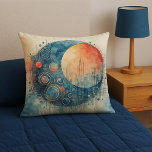 Premium Abstract Galaxy Watercolor  Throw Pillow