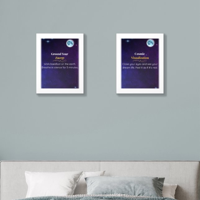 Premium Affirmation Prints – Set of 2 Acrylic Photo Tile (Bedroom)