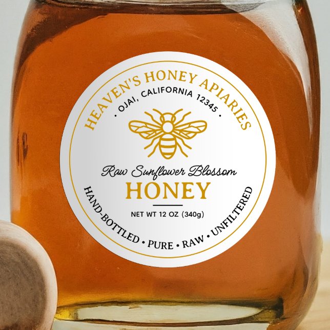 Premium Apiary Bee Honey Jar Label (Creator Uploaded)