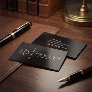 Premium Attorney Template Foil Business Cards