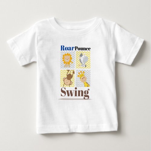 Premium Baby T_shirt design Jungle Animals