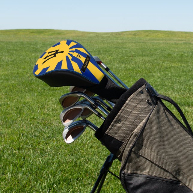 Premium Barbados Golf & Barbados Flag / Patriots Head Cover (In Situ)
