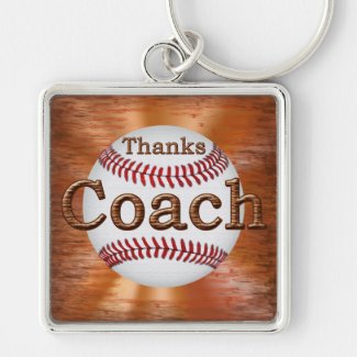 Premium Baseball Keychains GRUNGE "Thanks Coach"