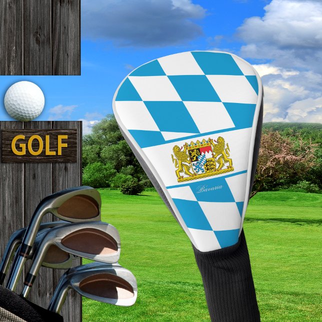 Premium Bavaria Golf Covers, Bavarian Flag Golf Head Cover (Creator Uploaded)