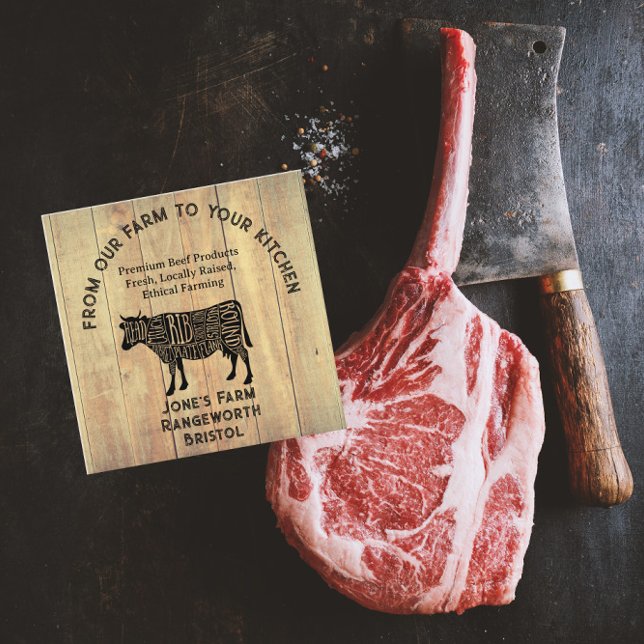 Premium Beef Farmer & Cattle Meat Business Card –  (Creator Uploaded)