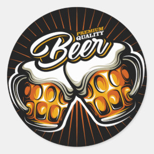 Premium Beer Classic Round Sticker