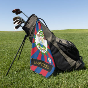 Premium Belize Golf & Belizean Flag / Patriots Golf Towel