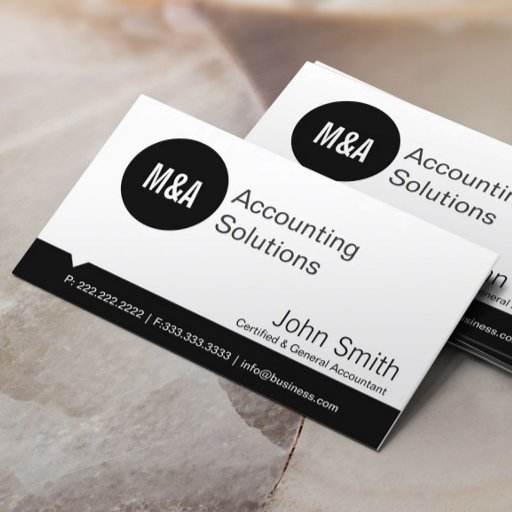 Customizable Premium Black Dot Accounting business card